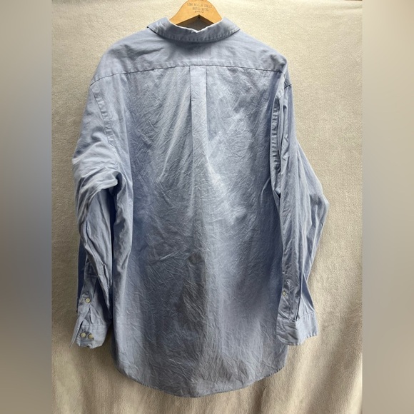 Ralph Lauren Yarmouth Button Down 100% Cotton Oxford Shirt Blue Men's 17-34/35 - Picture 6 of 9